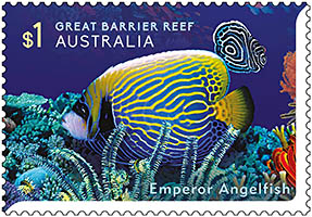 Emperor Angelfish Stamp Emperor Angelfish Stamp