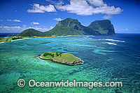 Aerial of Lord Howe Island lagoon Aerial of Lord Howe Island lagoon